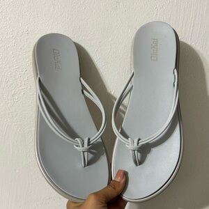 Olukai Women's Gray Flip Flops